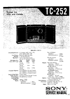 Sony TC-252 - Service Manual 